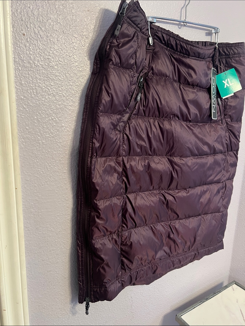 32 Degrees Quilted Insulated Puffy Midi Skirt in Deep Purple NWT XL - Picture 2 of 7